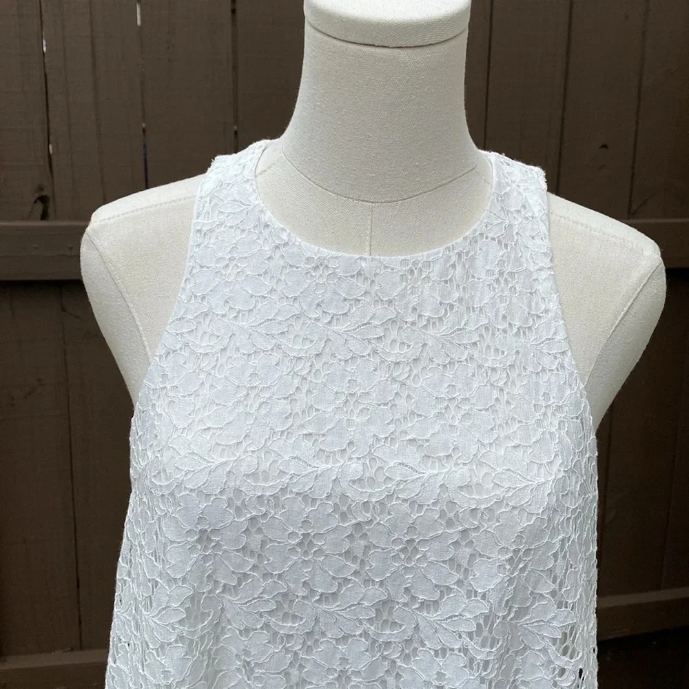 Show me your mumu Ritzy mini white lace dress rehearsal dinner size medium